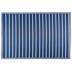 Livmore Polypropylene Rug 440 Gsm Mat (Size 120x180 Cm) - White & Navy Blue_8486132