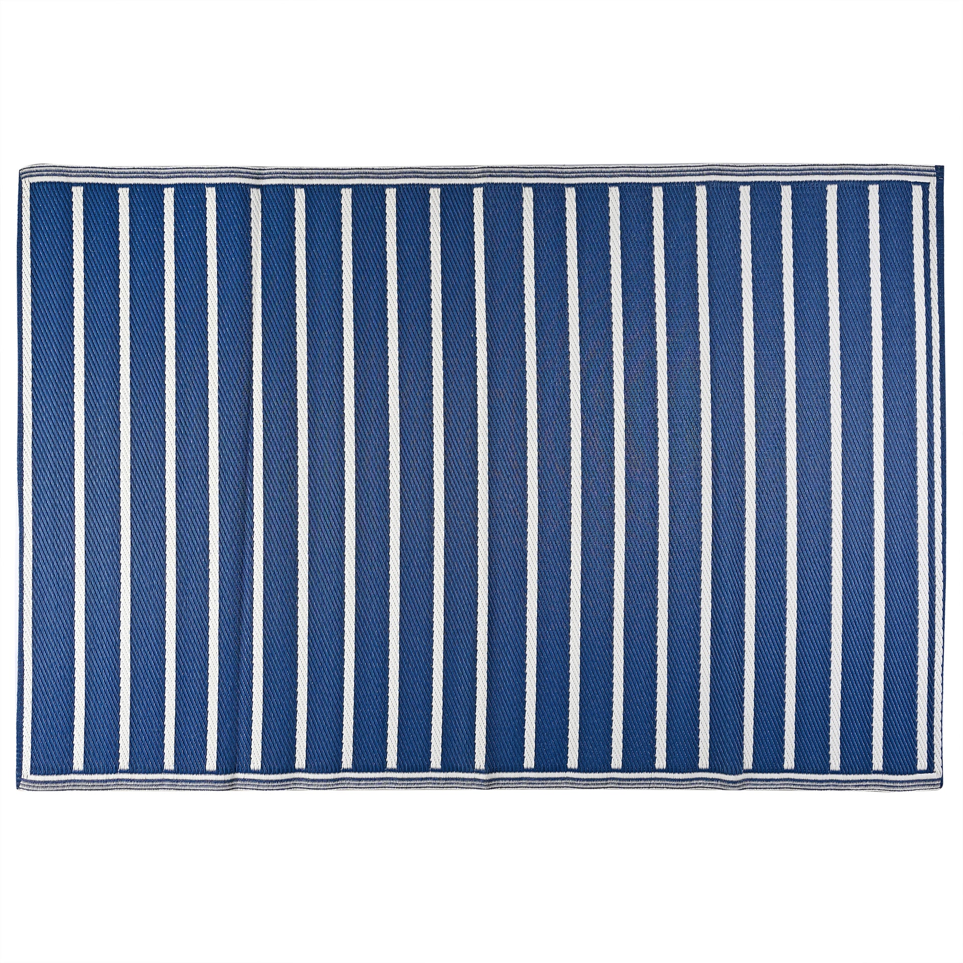 Livmore Polypropylene Rug 440 Gsm Mat (Size 120x180 Cm) - White &amp; Navy Blue V32514200 0