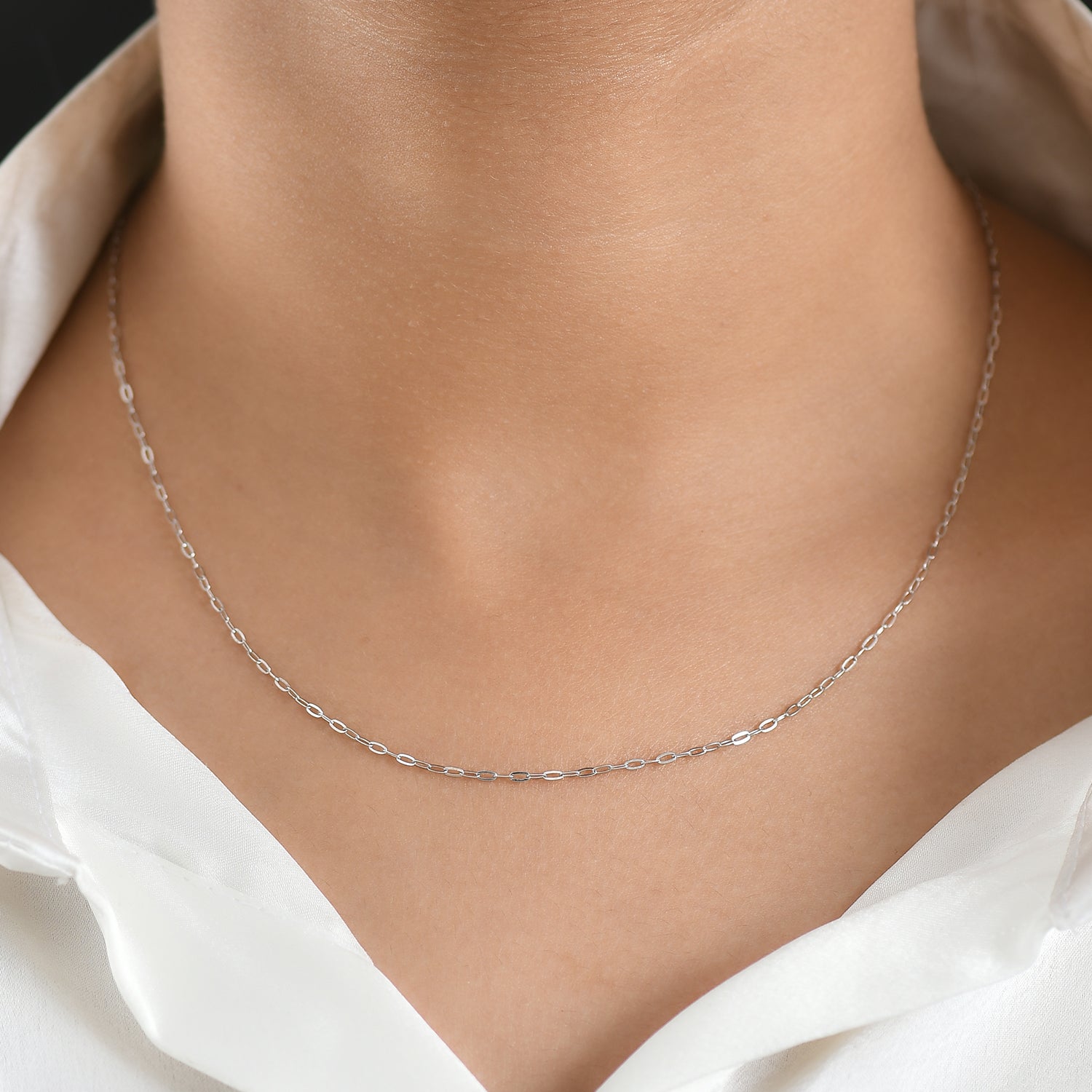 Rhapsody 950 Platinum Paper Clip Necklace  (Size - 20), Platinum Wt. 2.50 Gms 8486203 2