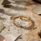 Luxuriant - 9K Yellow Gold Lab Grown Diamond (SI/G-H) Solitaire Bypass Ring, 0.50 Ct._8486279_1