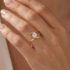 Luxuriant - 9K Yellow Gold Lab Grown Diamond (SI/G-H) Solitaire Bypass Ring, 0.50 Ct._8486279_2