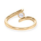 Luxuriant - 9K Yellow Gold Lab Grown Diamond (SI/G-H) Solitaire Bypass Ring, 0.50 Ct._8486279_3