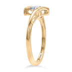 Luxuriant - 9K Yellow Gold Lab Grown Diamond (SI/G-H) Solitaire Bypass Ring, 0.50 Ct._8486279_4