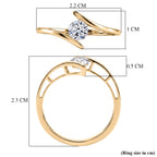 Luxuriant - 9K Yellow Gold Lab Grown Diamond (SI/G-H) Solitaire Bypass Ring, 0.50 Ct._8486279_5