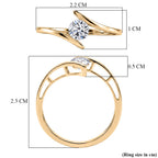 Luxuriant - 9K Yellow Gold Lab Grown Diamond (SI/G-H) Solitaire Bypass Ring, 0.50 Ct._8486287_6