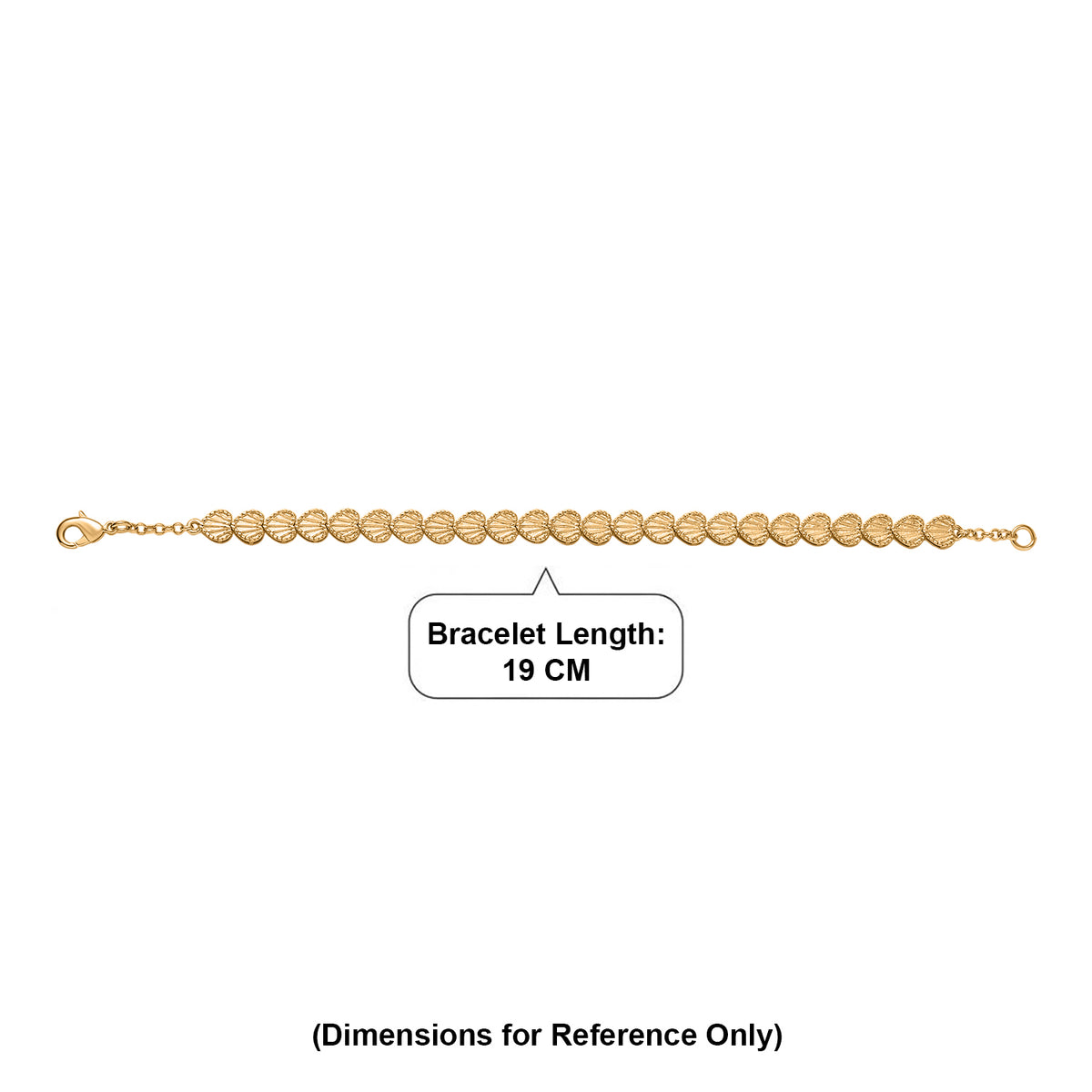 EverTrue Bronzella Collection - Motif Linked Bracelet (Size - 7.5) in 18K Yellow Gold Plating 8486297 5