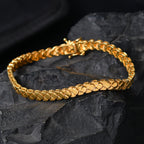 EverTrue Bronzella Collection - Fancy Linked Bracelet (Size - 7.5) in 18K Yellow Gold Plating_8486298_2