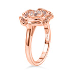 D'Joy Natural Pink Diamond Floral Ring in 18K Vermeil Rose Gold Plated Sterling Silver. Total Diamond Wt 0.50 Cts_8486396_3
