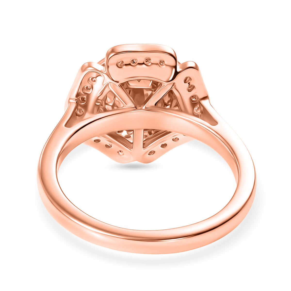 D'Joy Natural Pink Diamond Floral Ring in 18K Vermeil Rose Gold Plated Sterling Silver. Total Diamond Wt 0.50 Cts V32514682 5