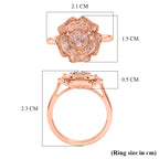 D'Joy Natural Pink Diamond Floral Ring in 18K Vermeil Rose Gold Plated Sterling Silver. Total Diamond Wt 0.50 Cts_8486396_5