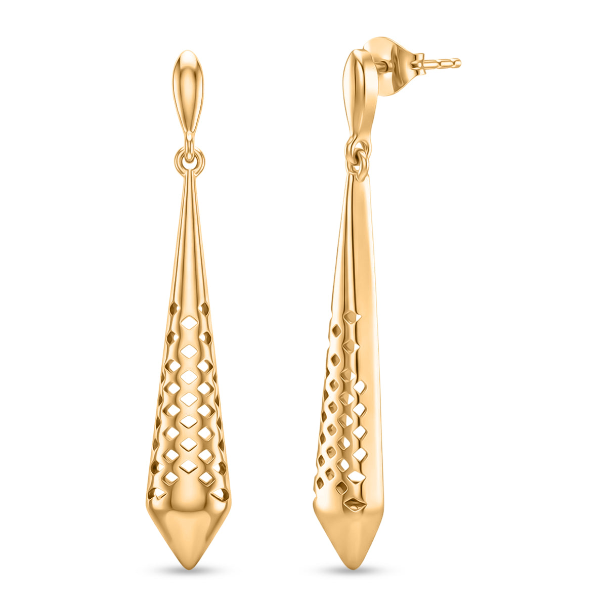 EverTrue Bronzella Collection - Dangling Earring with Push Back in 18K Gold Plating V32534901 0