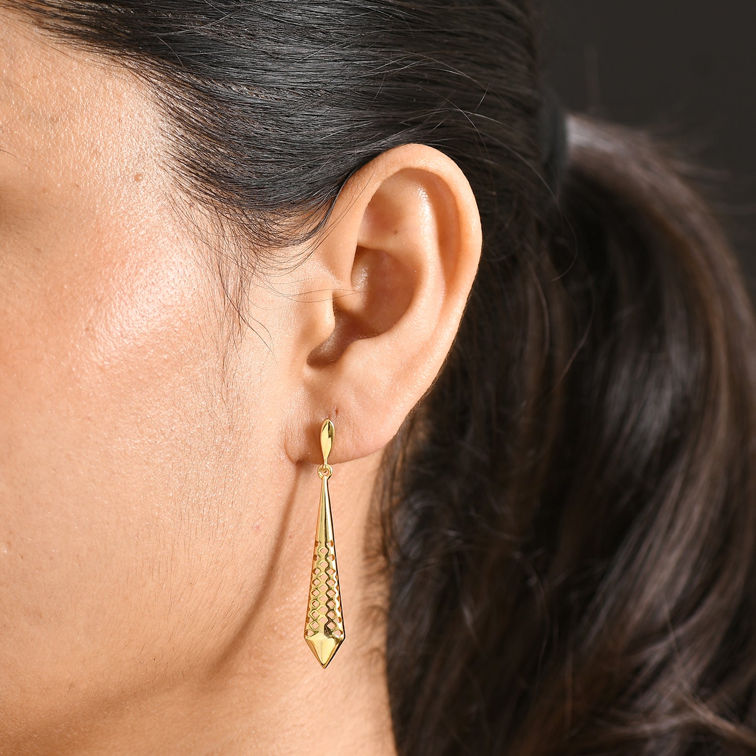 EverTrue Bronzella Collection - Dangling Earring with Push Back in 18K Gold Plating V32534901 2