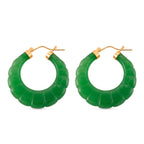 D'Joy Green Jade Beads Earring with Clasp in Yellow Gold Plated Sterling Silver 75.00 Ct._8486541_3