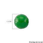 D'Joy Enhanced Green Jade Beads Earring with Push Back in Yellow Gold Plated Sterling Silver 30.00 Ct._8486544_6