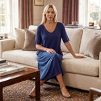 La Marey Stretch Jersey Dress With Side Pockets (Size S, 8-10) - Navy Blue_8486590_1