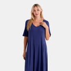 La Marey Stretch Jersey Dress With Side Pockets (Size S, 8-10) - Navy Blue_8486590_5