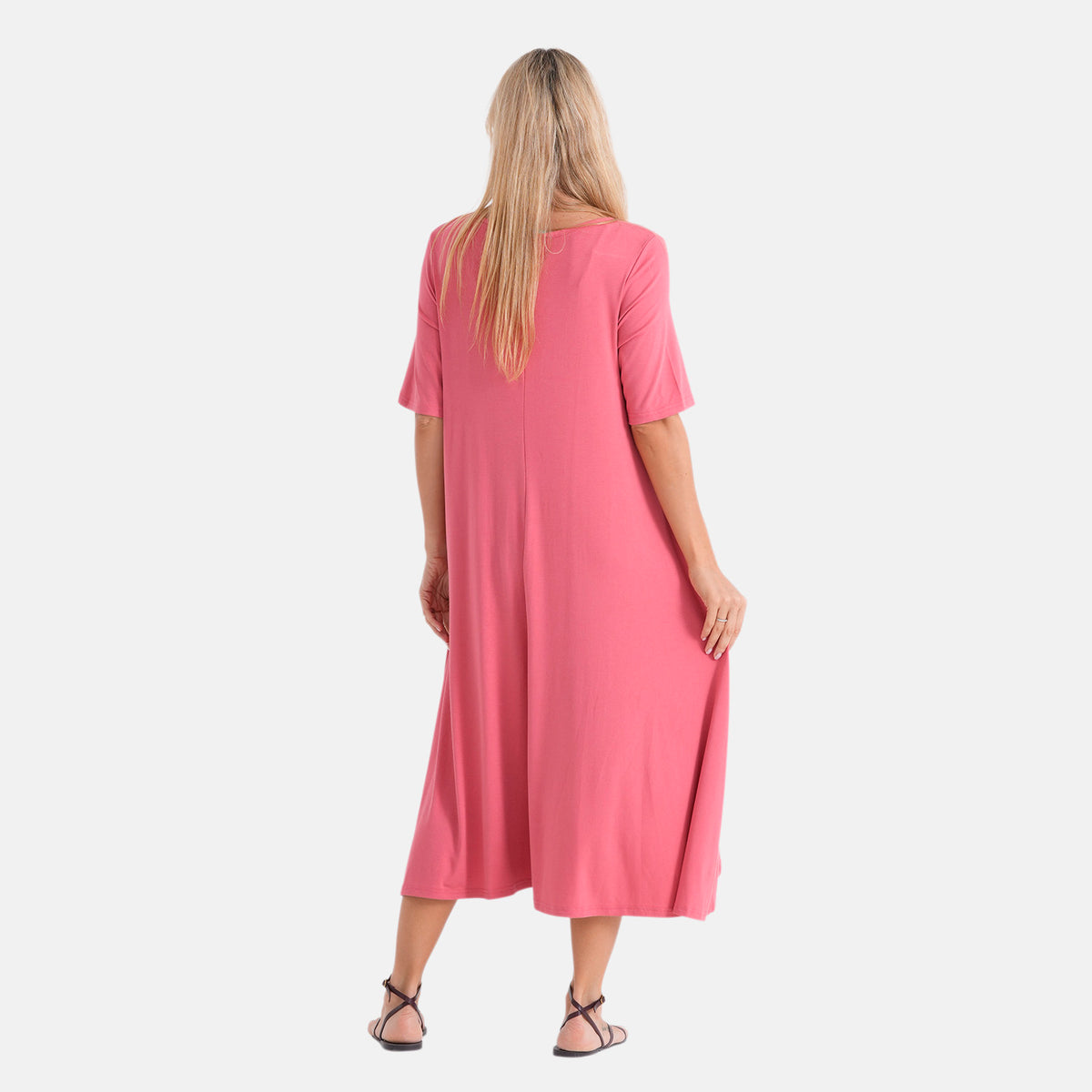 La Marey Stretch Jersey Dress With Side Pockets (Size S, 8-10) - Pink V32605808 3