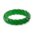 Enhanced Green Jade Curving Cut Band Ring 20.00 Ct._8486637_4