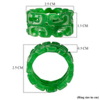 Green Jade Carved Ring (Size - Q) 30.00 Ct._8486650_5