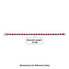 African Ruby & Luxuriant SI-G/H Lab Grown Diamond Tennis Bracelet (Size - 7.5) with GB Lock Box in Rhodium Overlay Sterling Silver 16.95 Ct._8486654_4