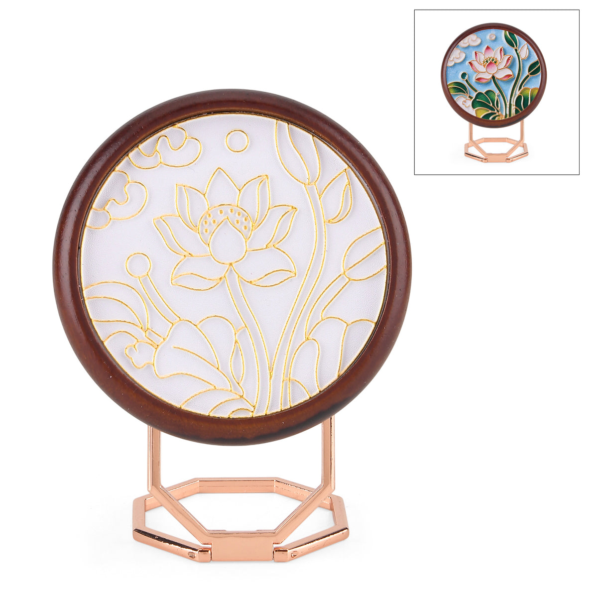 Golden Lottery Lotus DIY Photo Frame Painting Set V32527096 0