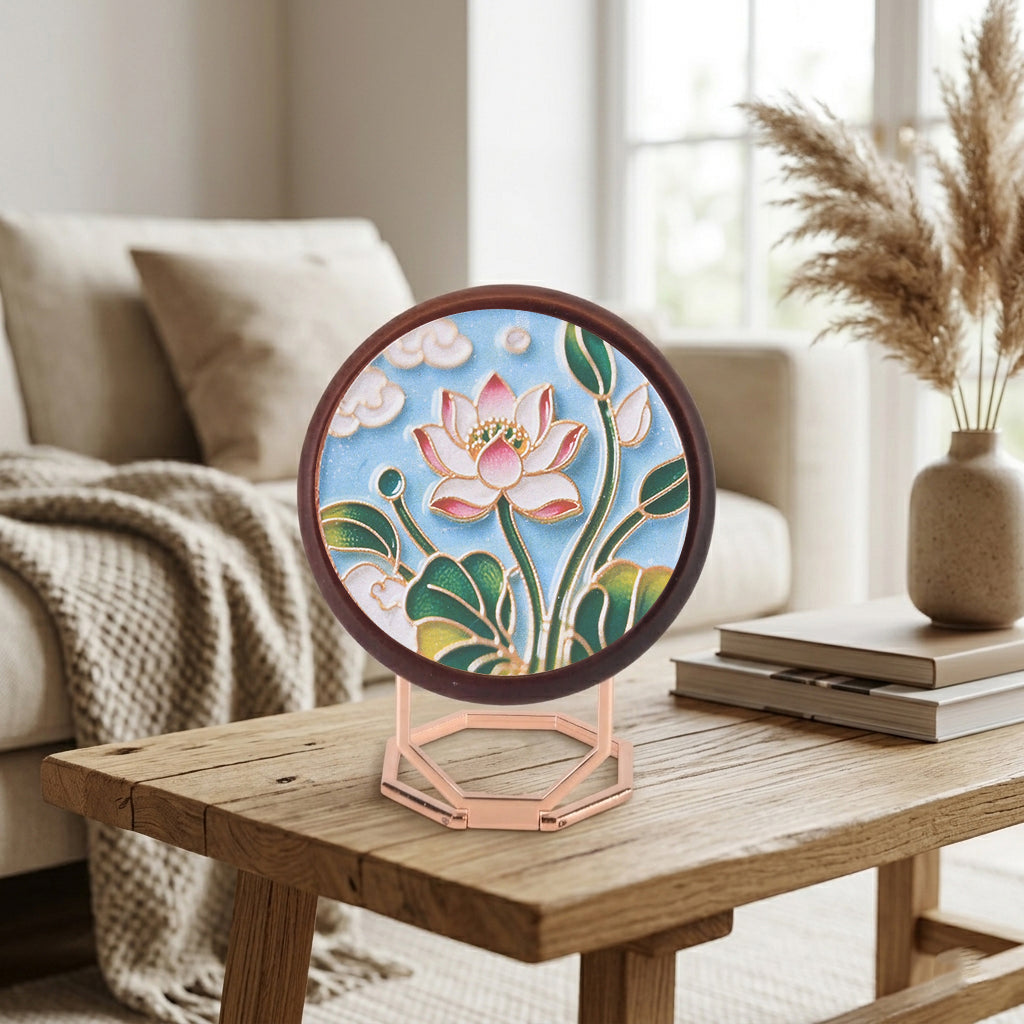 Golden Lottery Lotus DIY Photo Frame Painting Set V32527096 2