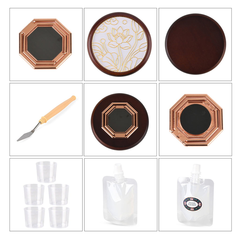 Golden Lottery Lotus DIY Photo Frame Painting Set_8486758_6