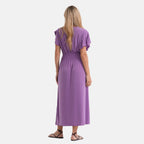 La Marey Patterned Dress (Size - One Size) - Purple_8487166_2