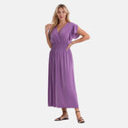 La Marey Patterned Dress (Size - One Size Curve) - Purple_8487167_4