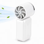 LIVMORE K688 High Speed Mini Turbo Fan - Premium 3000mAh Battery Operated Portable Handheld Fan with 6 Speed Control and Built-in Light - Off White_8493371