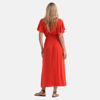 La Marey Patterned Dress (Size - One Size) - Red_8493399_2