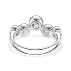 D'Joy - GRA Certified (D-VVS1) Moissanite 5 Stone Ring in Rhodium Overlay Sterling Silver 1.56 Ct._8493495_4