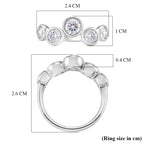 D'Joy - GRA Certified (D-VVS1) Moissanite 5 Stone Ring in Rhodium Overlay Sterling Silver 1.56 Ct._8493495_5