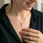 Luxuriant - 9K Yellow Gold Lab Grown Diamond (SI/G-H) Trilogy Drop Pendant 0.50 Ct._8493531_2