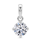 Luxuriant 9K White Gold SI/GH Lab Grown Diamond Solitaire Pendant 0.50 Ct_8493533