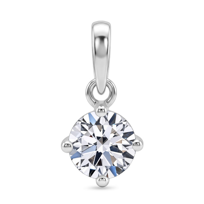 LUXURIANT 0.50 Ct. Lab Grown Diamond Solitaire Pendant in 9K White Gold (SI-GH) 8493533 1
