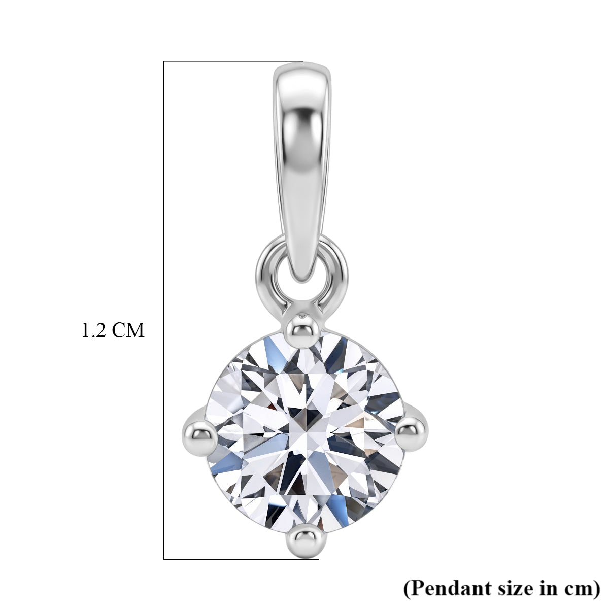 LUXURIANT 0.50 Ct. Lab Grown Diamond Solitaire Pendant in 9K White Gold (SI-GH) 8493533 6