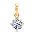 Luxuriant 9K Yellow Gold SI/GH Lab Grown Diamond Solitaire Pendant 0.50 Ct_8493544