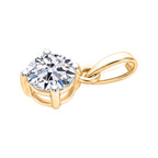 Luxuriant 9K Yellow Gold SI/GH Lab Grown Diamond Solitaire Pendant 0.50 Ct_8493544_3