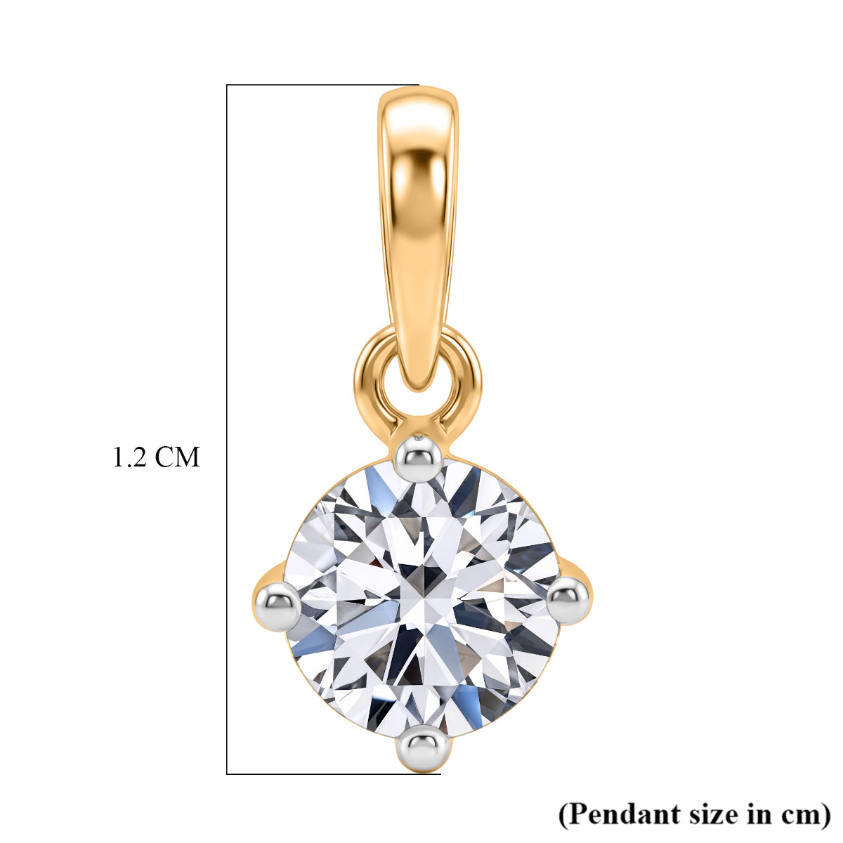 LUXURIANT 0.50 Ct. Lab Grown Diamond Solitaire Pendant in 9K Yellow Gold (SI-GH) 8493544 6