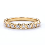 Luxuriant SI-G/H Lab Grown Diamond Half Eternity Band Ring in 18K Vermeil Yellow Gold Plated Sterling Silver 0.25 Ct._8493546