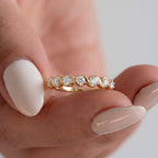 Luxuriant SI-G/H Lab Grown Diamond Half Eternity Band Ring in 18K Vermeil Yellow Gold Plated Sterling Silver 0.25 Ct._8493546_4