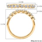 Luxuriant SI-G/H Lab Grown Diamond Half Eternity Band Ring in 18K Vermeil Yellow Gold Plated Sterling Silver 0.25 Ct._8493546_5