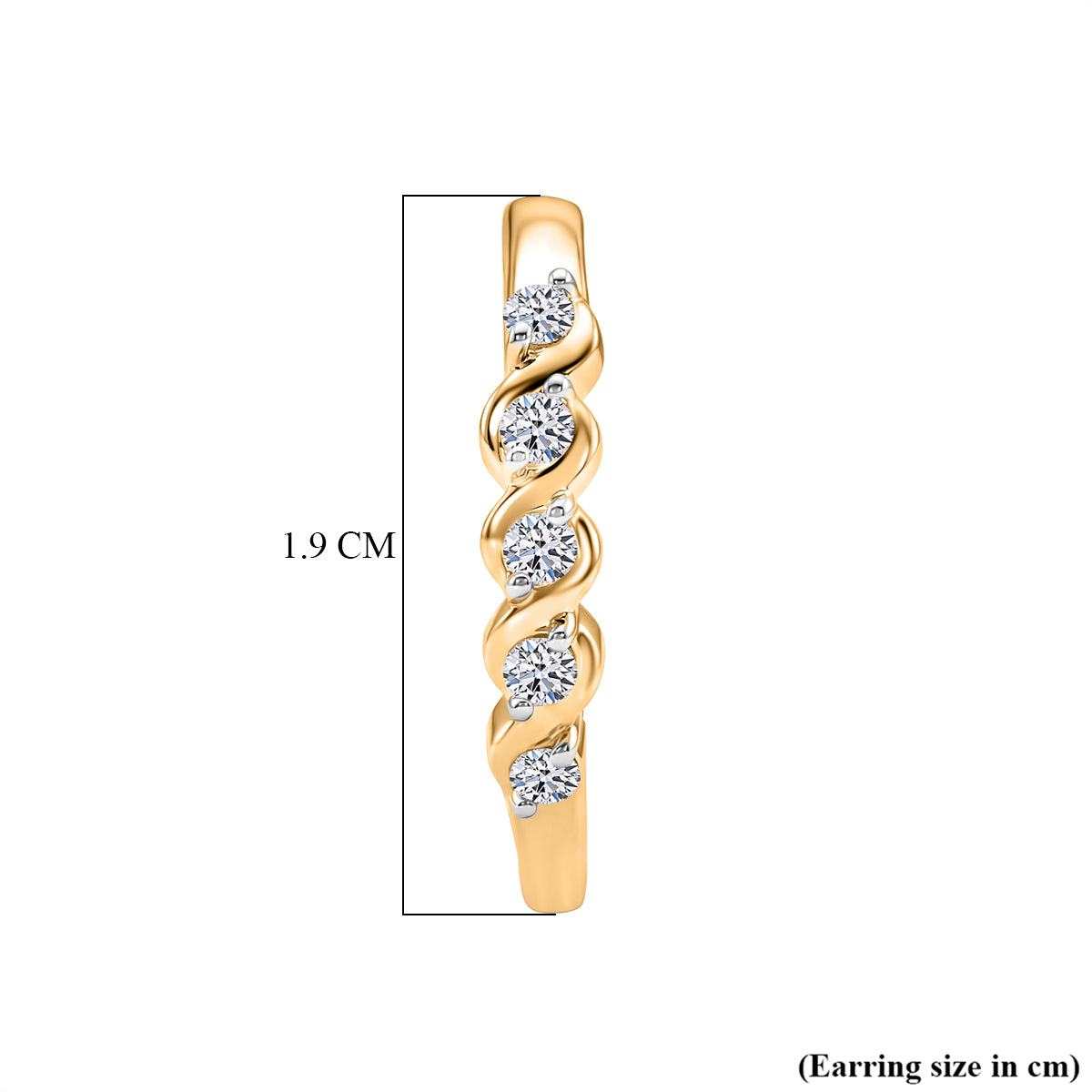 LUXURIANT Lab Grown Diamond Full Hoop Earring in 18K Vermeil Yellow Gold Plated Sterling Silver 0.25 Ct. (SI-GH) 8493805 5