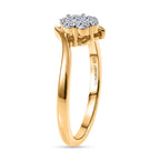 Luxuriant - Lab Grown Diamond (SI/G-H) Bypass Cluster Ring in Yellow Gold Plated Sterling Silver 0.25 Ct._8493964_3