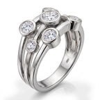Luxuriant - Lab Grown Diamond (SI/G-H) Bubble Ring in Rhodium Overlay Sterling Silver 0.50 Ct._8493985_2