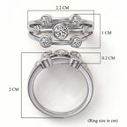 Luxuriant - Lab Grown Diamond (SI/G-H) Bubble Ring in Rhodium Overlay Sterling Silver 0.50 Ct._8493985_6