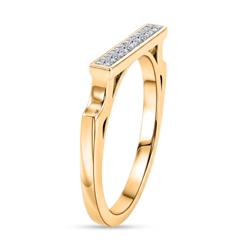 Luxuriant SI-G/H Lab Grown Diamond Horizontal Bar Ring in 18K Vermeil Yellow Gold Plated Sterling Silver_8495703_3
