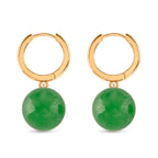 D'Joy Green Jadeite Beads Hoop Earring in Yellow Gold Plated Sterling Silver 28.35 Ct._8497951_3