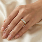 Luxuriant SI/GH Lab Grown Diamond Band Ring in 18K Vermeil Yellow Gold Plated Sterling Silver 0.50 Cts_8497979_1